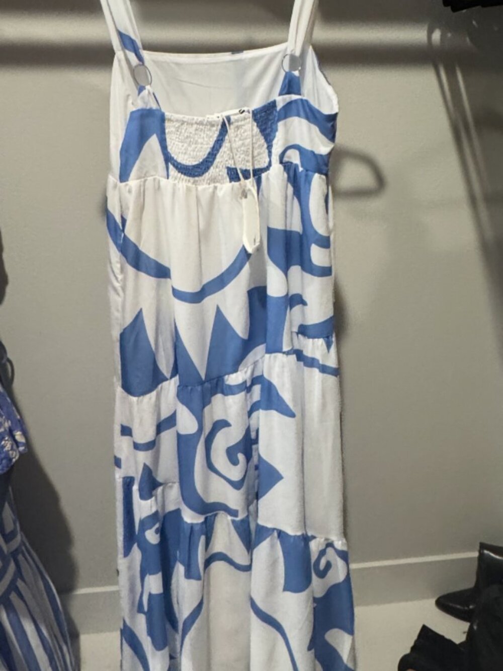NWT Indikah Blue & White Maxi Dress - Med - Picture 2 of 2